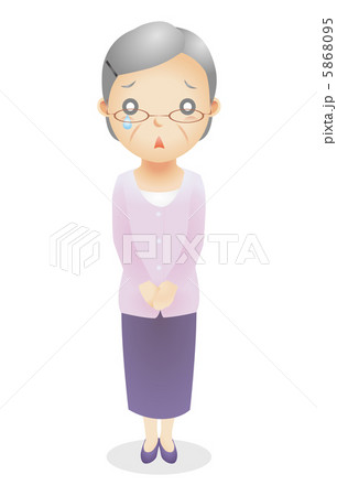 老年女性イラスト 5868095