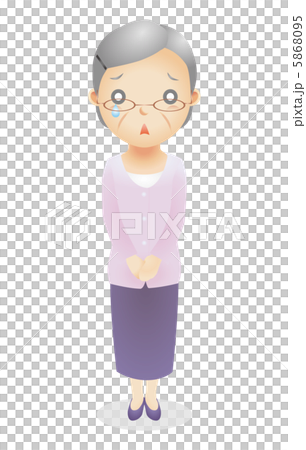 老年女性イラスト 5868095