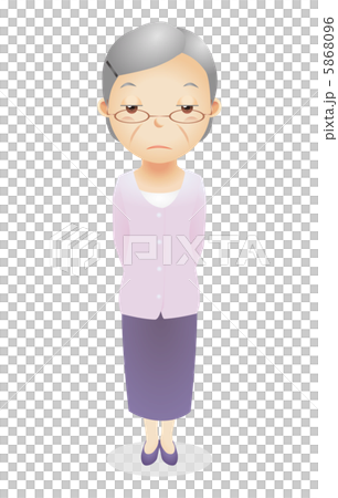 老年女性イラスト 5868096