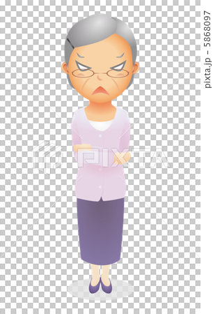 老年女性イラスト 5868097