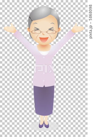 老年女性イラスト 5868098