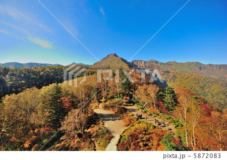 北海道大雪山黒岳の紅葉と青空 北海道大雪山黒岳の紅葉と青空 5872083