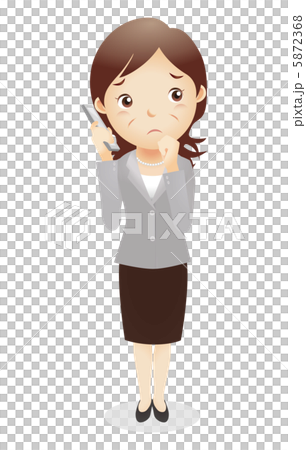 熟年女性イラスト 5872368