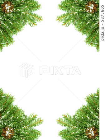 Christmas framework with snow and cones Christmas framework with snow and cones 5875605