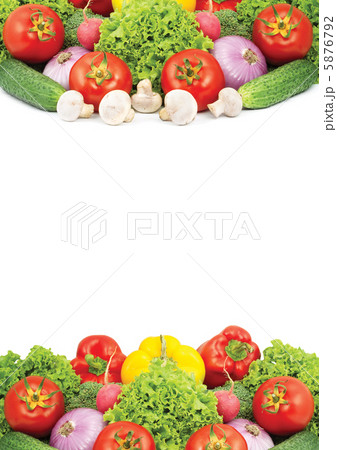 Assorted fresh vegetables isolated on white background 5876792