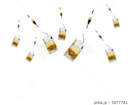 Money, bobber and fish-hook 5877781