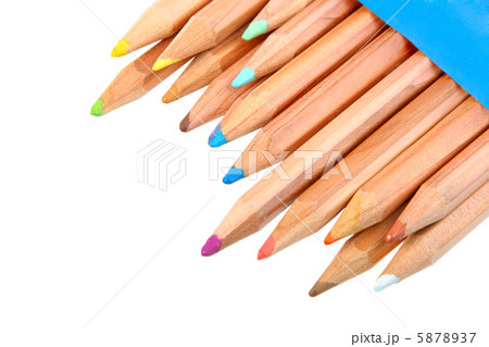 Set of multicolored wood pencils. Set of multicolored wood pencils. 5878937
