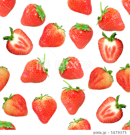 Seamless pattern with red strawberryes 5879375