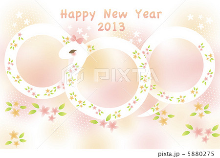 白ヘビと小花 5880275