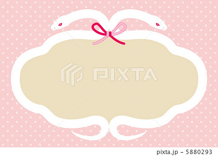 白ヘビの枠と桃色の背景 5880293