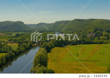 Valley of Dordogne river, France 5880549