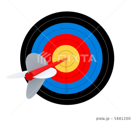 Target with arrow. Isolated on white 5881200