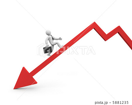 The businessman overcome financial crisis. 5881235