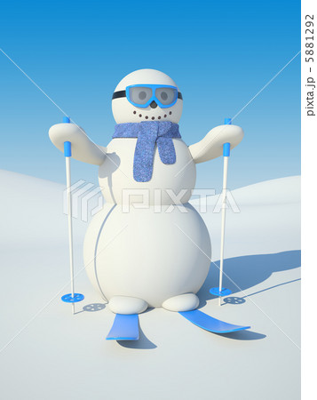 Snowman skier 5881292