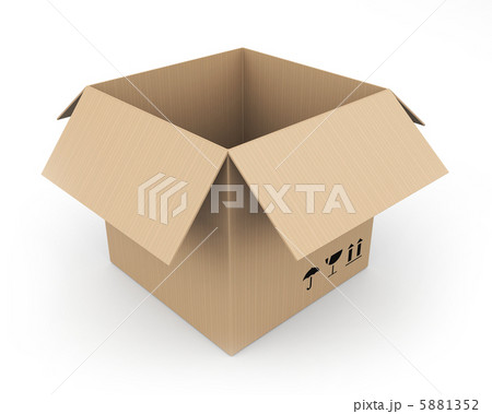 Cardboard box. Easy editable Cardboard box. Easy editable 5881352