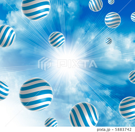 ストライプ柄の球体 5883742