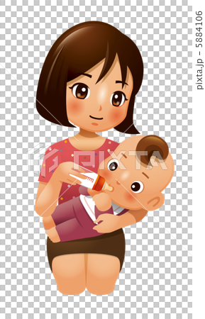Mother and baby [feeding bottle] 5884106