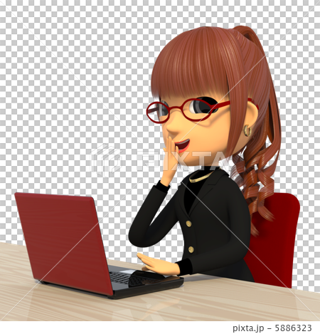 手を口に当てて笑うのイラスト素材