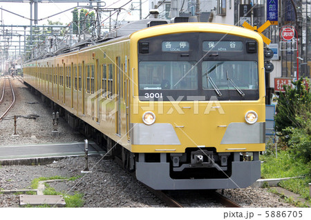西武3000系電車 各停 保谷行きの写真素材