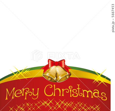 christmas card with bells with christmas tree 5887453