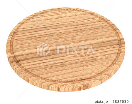 Wooden plate for meat and vegetable on white background 5887659