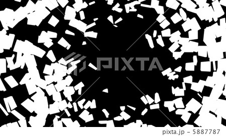 Abstract broken glass pattern: White pieces over black 5887787