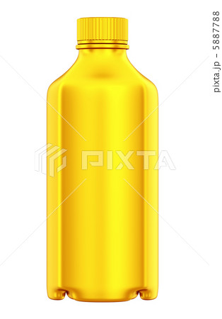 Golden bottle for chemicals or drugs isolated 5887788