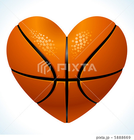 Ball for basketball in the shape of heart 5888669