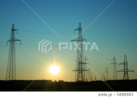 electricity cable communication towers 5888905