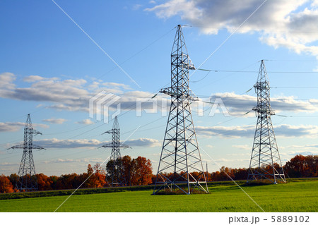 electricity cable communication towers 5889102