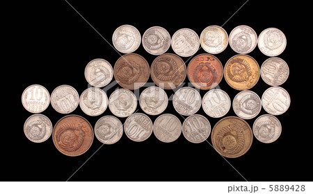 car symbol - silhouette of coins car symbol - silhouette of coins 5889428