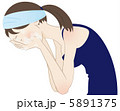洗顔する女性 5891375