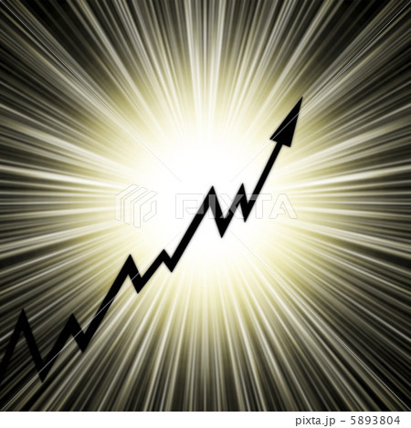 右肩上がりのグラフのイラスト素材 5893804 Pixta