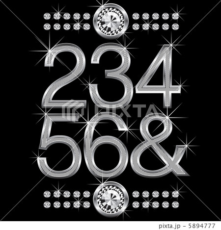thin metal diamond letters and numbers big and small 5894777