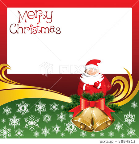 Vector Christmas Card with Bells and Santa Claus Vector Christmas Card with Bells and Santa Claus 5894813