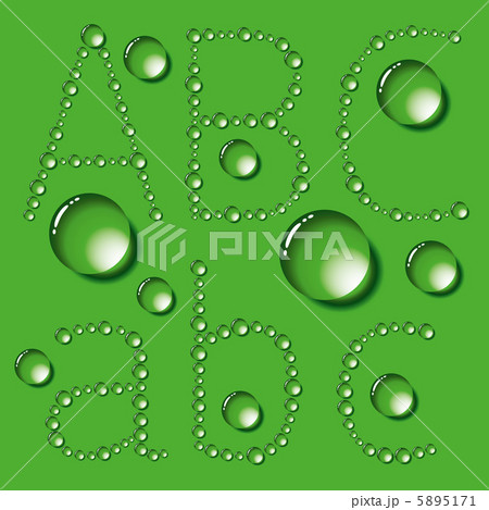 Water Drops Lettersのイラスト素材 [5895171] - PIXTA