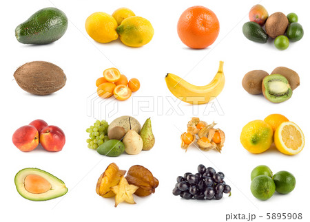 Tropical fruits isolated 5895908