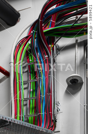 sorted and seperated colored cables sorted and seperated colored cables 5899421
