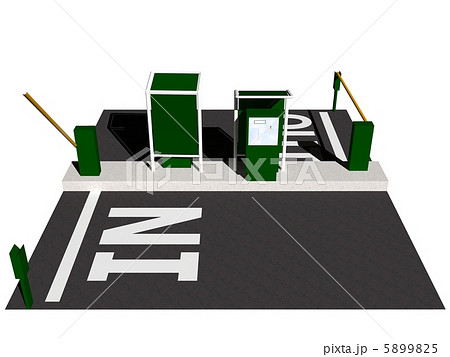 ゲート式駐車場のイラスト素材 595