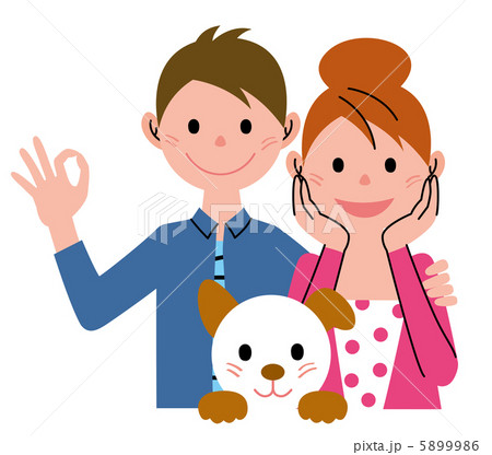 カップルとペット カップルとペット 5899986