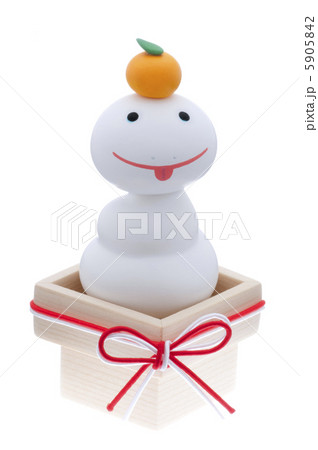 鏡餅の真似をするへびのクラフト 5905842