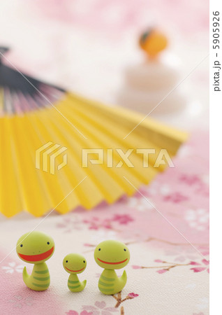 扇子とへびの家族のクラフト 5905926