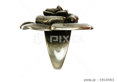 Jewellery ring isolated on the white 5910463