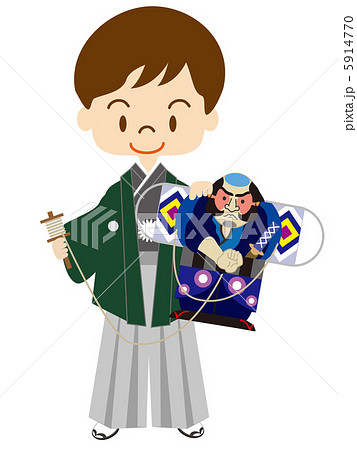 凧揚げ（着物） 5914770