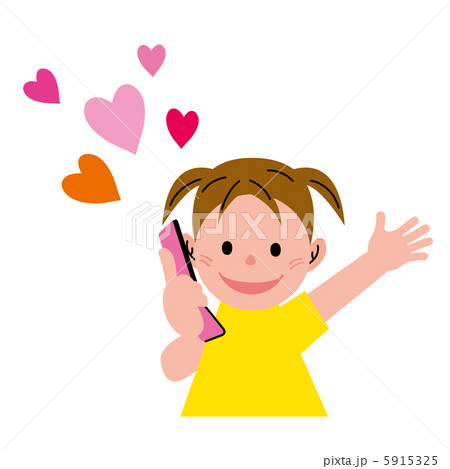 女の子　携帯電話 5915325