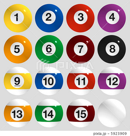 ビリヤードのイラスト素材