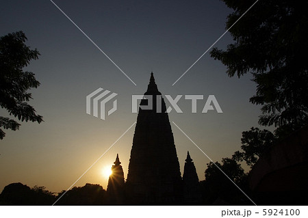夕暮れのマハーボデイ寺院 夕暮れのマハーボデイ寺院 5924100
