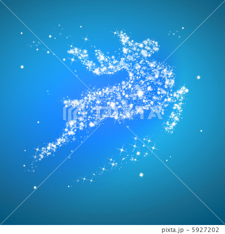 Christmas deer jumping, starry background Christmas deer jumping, starry background 5927202