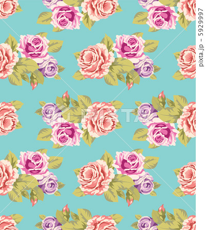 Rose Pink Seamless Turquoise Background 5929997