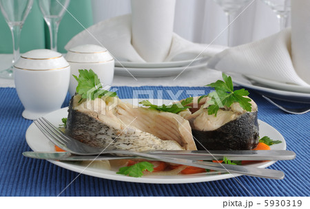 Boiled fish with vegetables Boiled fish with vegetables 5930319